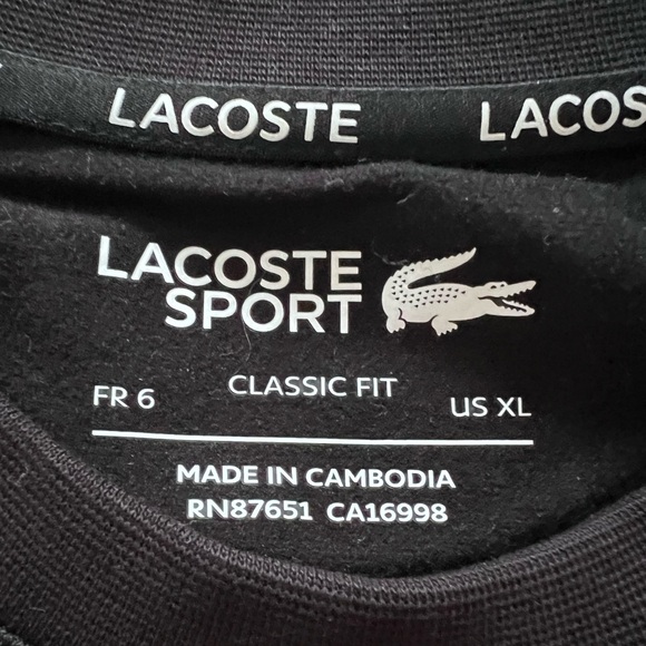 NWT Lacoste Sport Men’s Long Sleeve Performance Crewneck - Picture 7 of 7